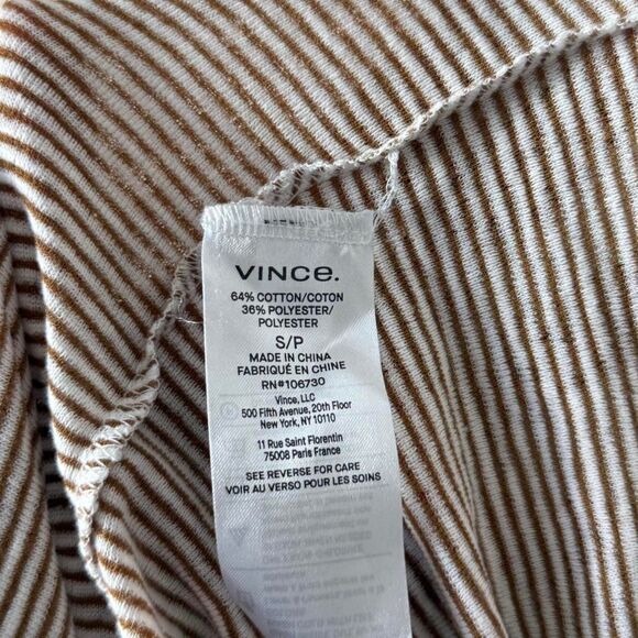 Vince Brown and White Striped Top Size Small - Picture 5 of 6